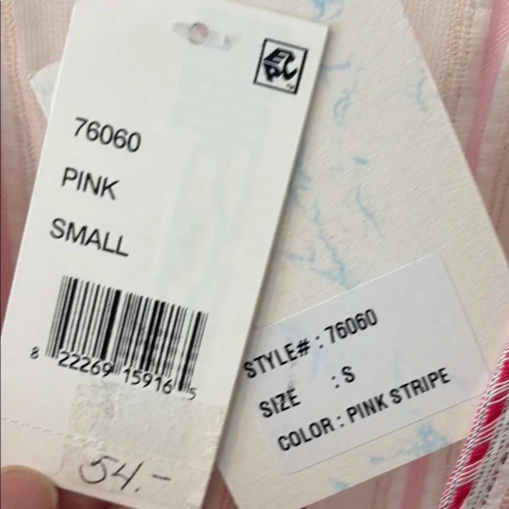 Raviya Pink and White Striped Swim Coverup